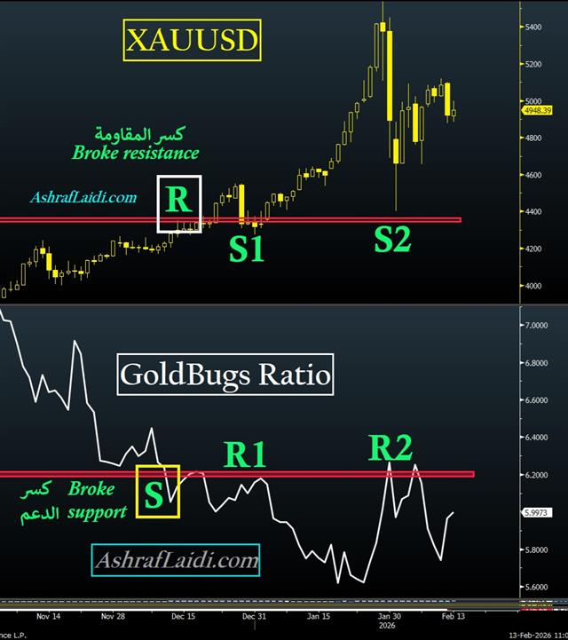 Revisiting Gold Bugs Ratio - Goldbugs Feb 13 2026 (Chart 1)