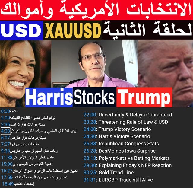 Elections & your Money الانتخابات وأموالك - Youtube Cov Trump Harris Content (Chart 1)