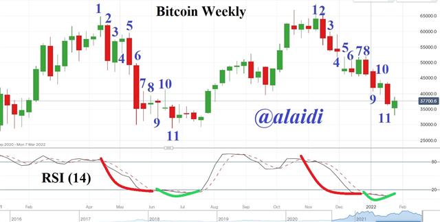 Latest Weekly Count تحديث العد الاسبوعي - Bitcoincount Latest Jan 29 2022 (Chart 1)