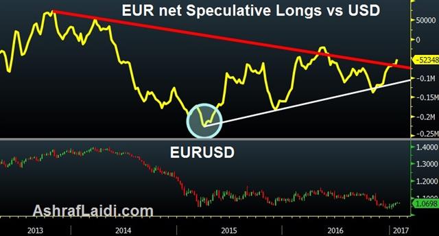 Great Expectations, Shaky Delivery - Eur Net Longs Jan 30 2017 (Chart 1)